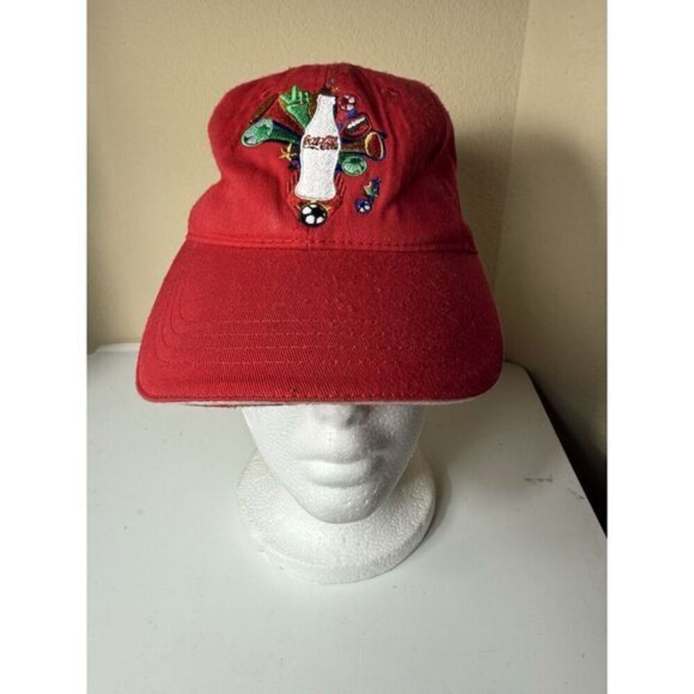 Coca Cola Coke Hat Cap Red Embroidered 2010 South Africa World Cup soccer recy